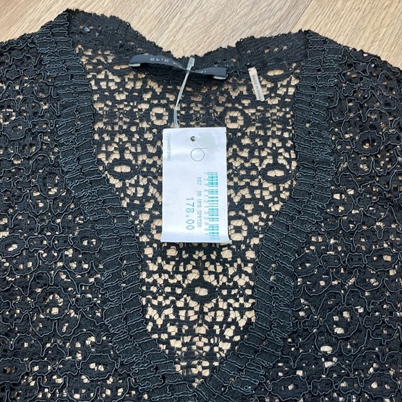 Elie Tahari Top NWT Small Hidden Zipper Black - Picture 4 of 9